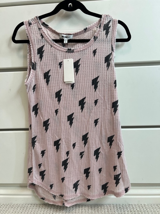 Tops - Pink and black William rast NWT LIGHTNING bolt tank size medium
